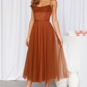 Hello Molly Signal My Way Tulle Midi Dress
